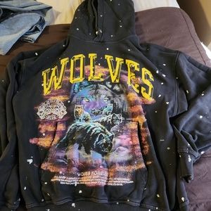 Darc Sport Full Moon Wolves Hoodie MENS S